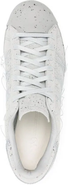 Y-3 Superstar exposed-seam suede sneakers Grey