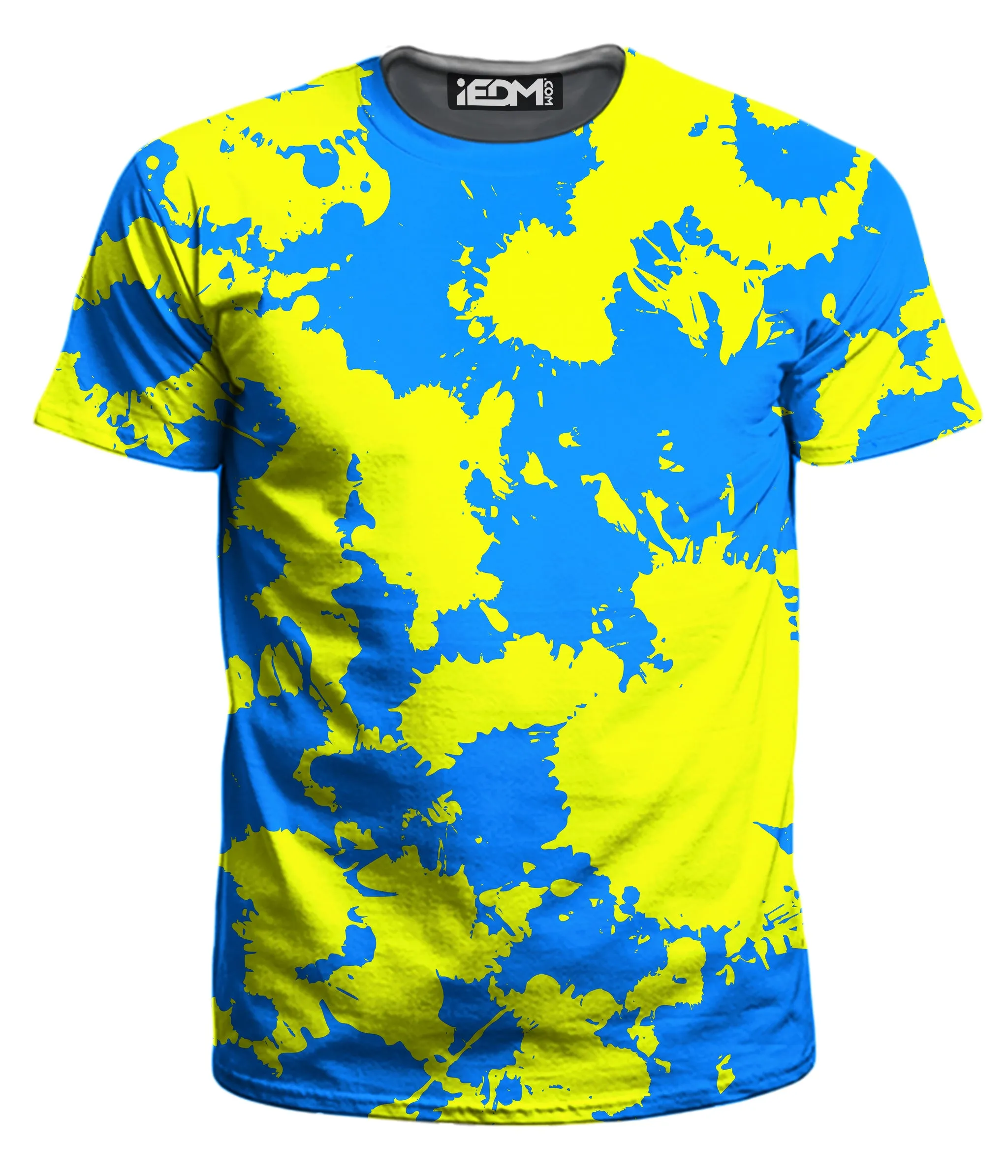 Yellow and Blue Paint Splatter T-Shirt and Joggers Combo