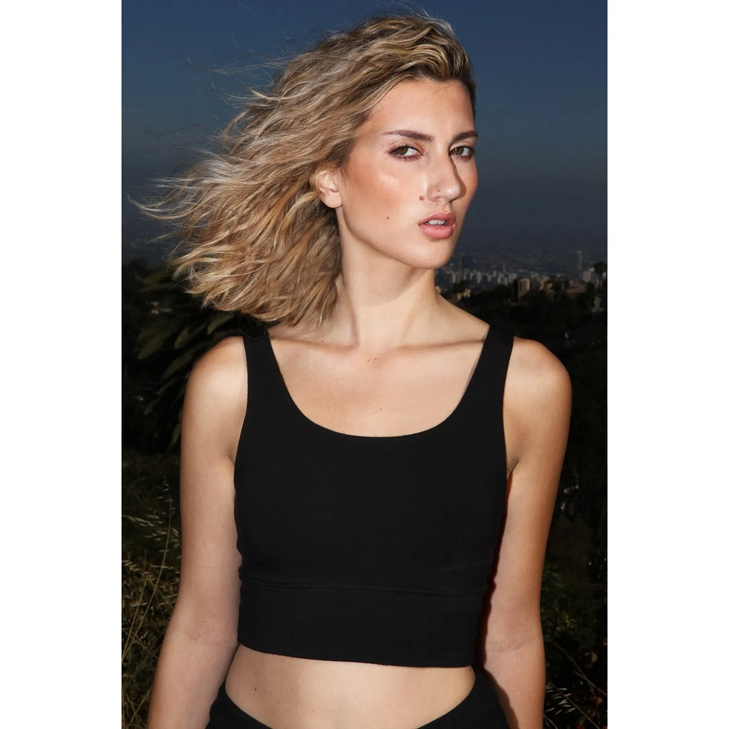 Yoga Crop Top Tri-Star - Organic Cotton