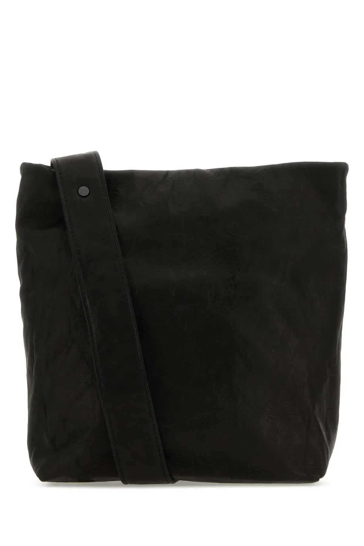 Yohji Yamamoto Black Leather Shoulder Bag