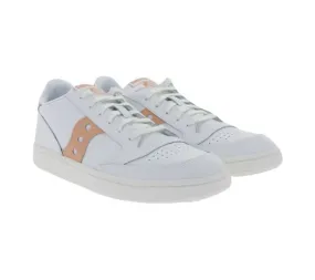 Zapatillas de mujer Saucony Jazz Court de piel auténtica con entresuela de EVA S60759-8 blanco/rosa