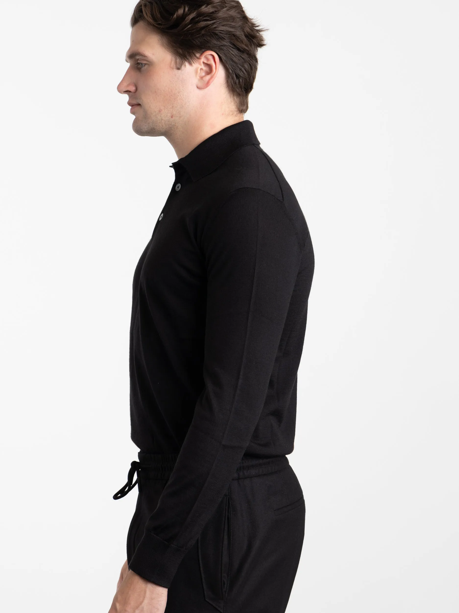 ZEGNA Black Cashseta Polo Shirt