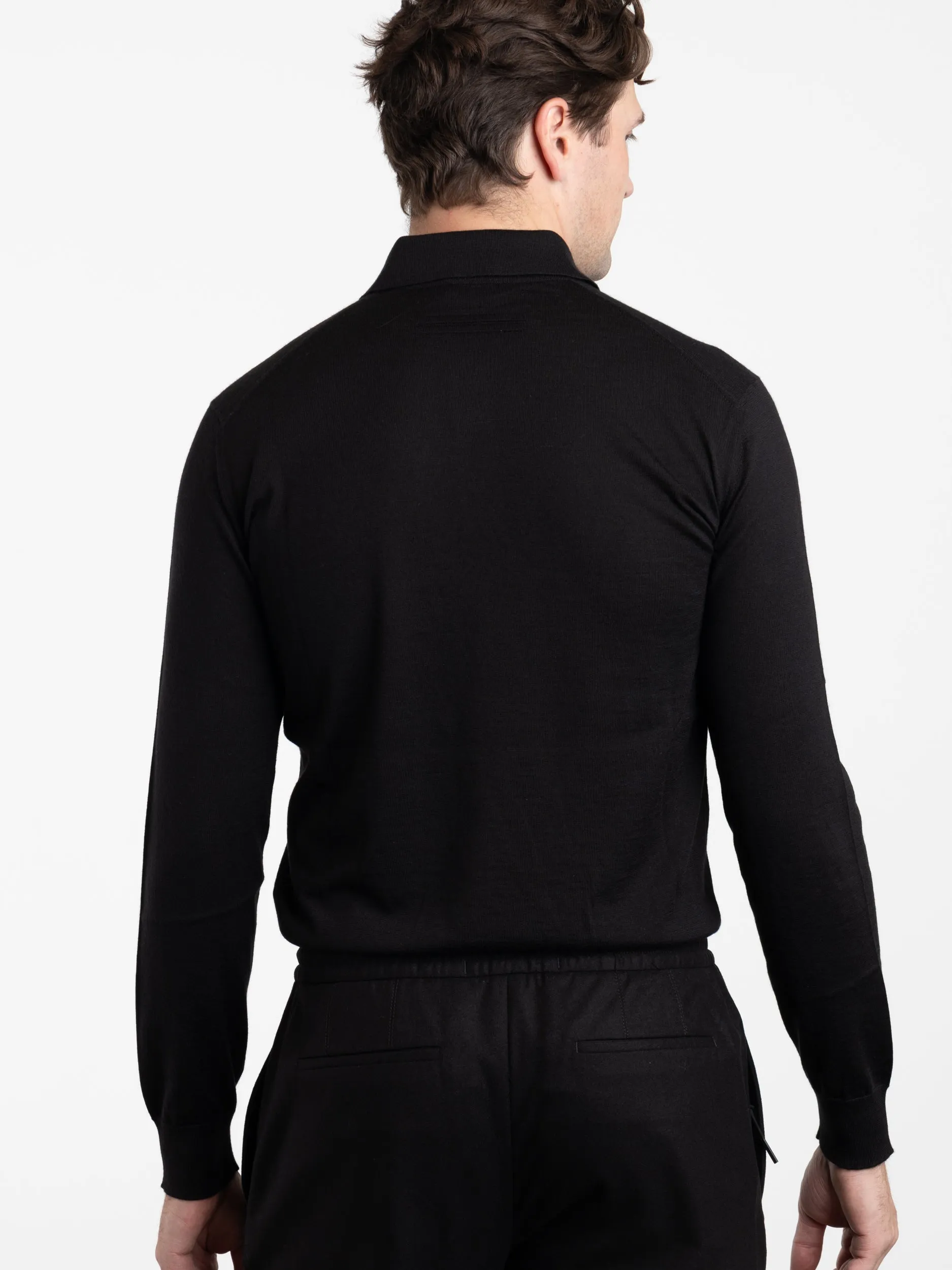 ZEGNA Black Cashseta Polo Shirt
