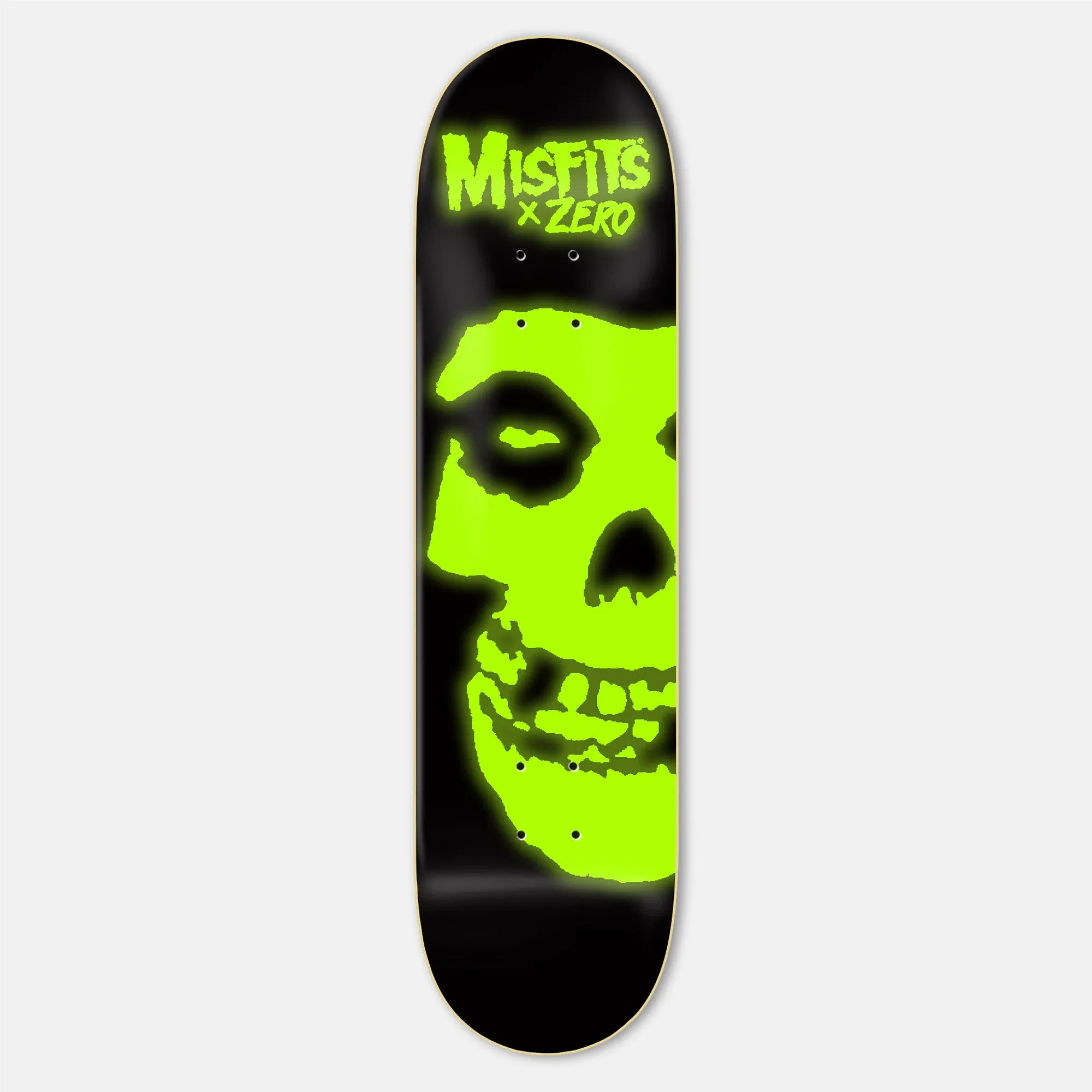 Zero Skateboards - 8.25 Misfits Fiend Skull GITD Deck