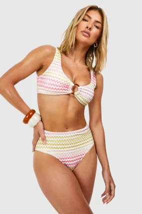 Zig Zag High Waisted Bikini Brief
