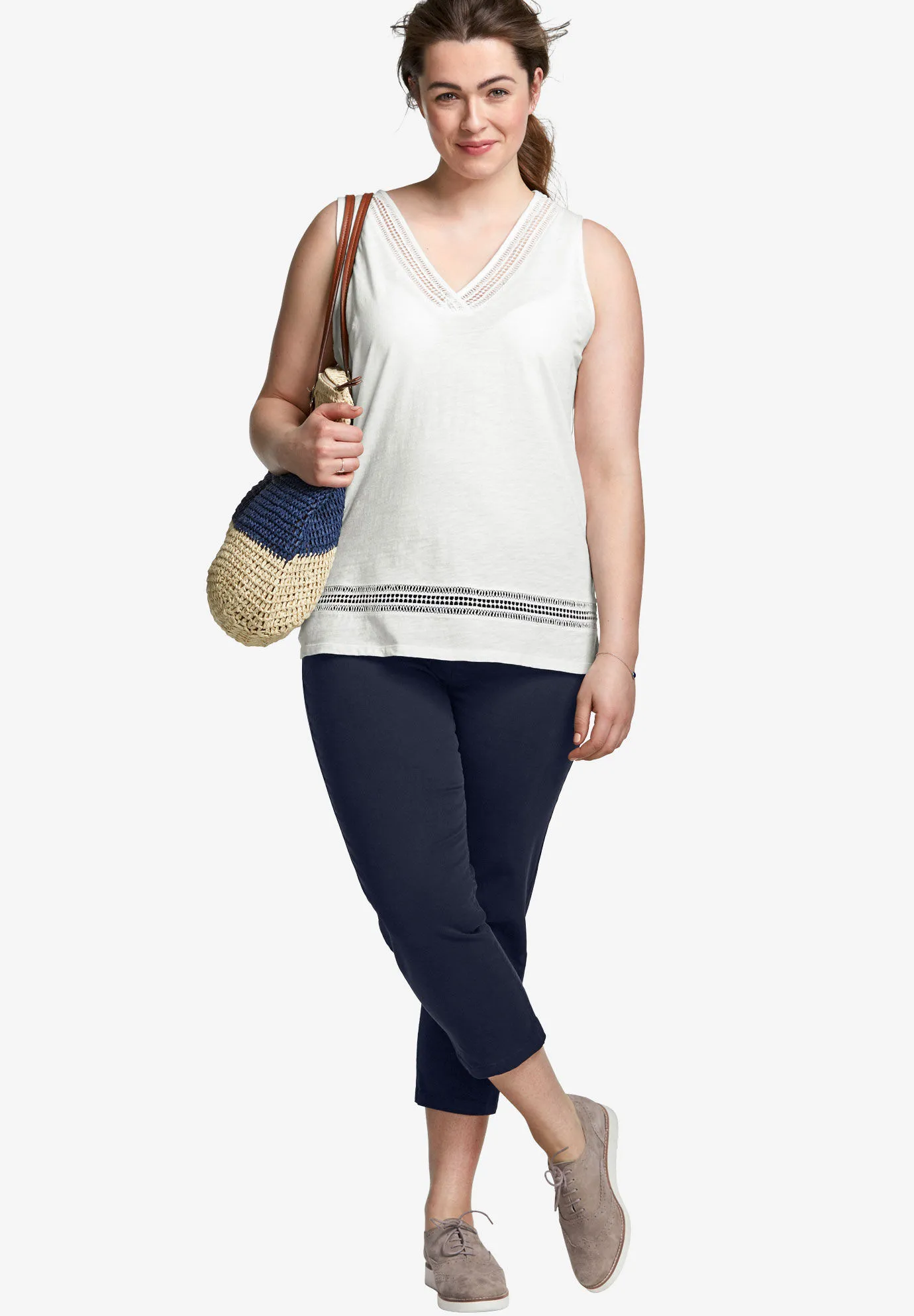 Zip Top Straw Bag